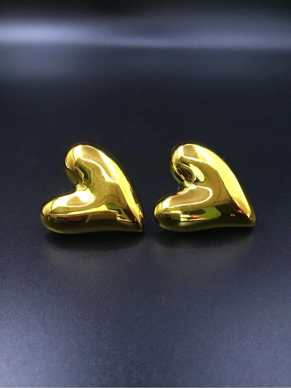 Gold Heart Earrings